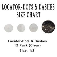 Locator Dots and Dashes - Size Chart